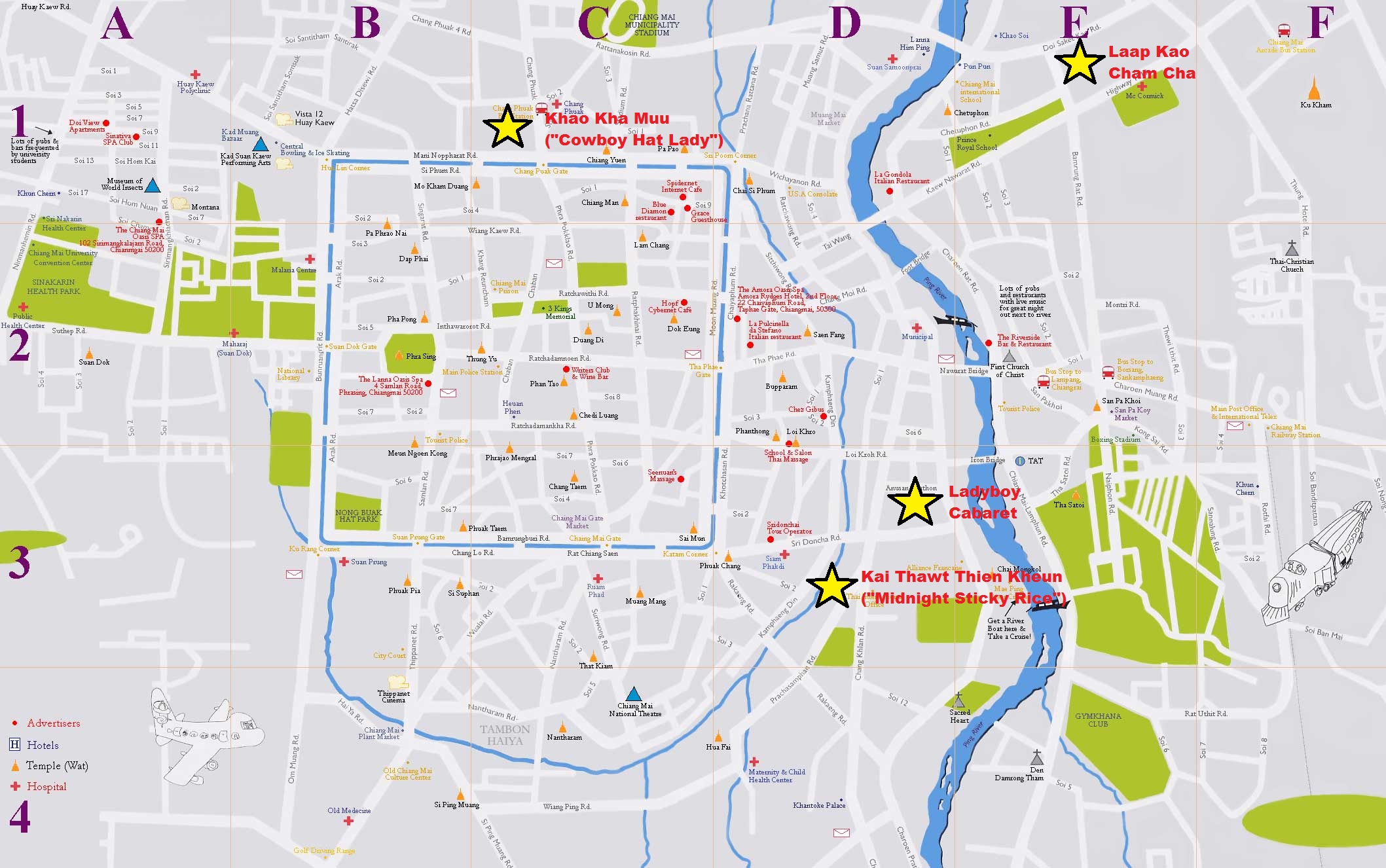 Anthony Bourdain Chiang Mai Food Map (city)