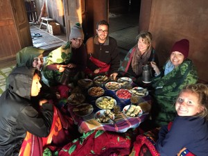 Cozy meals with a great trekking crew